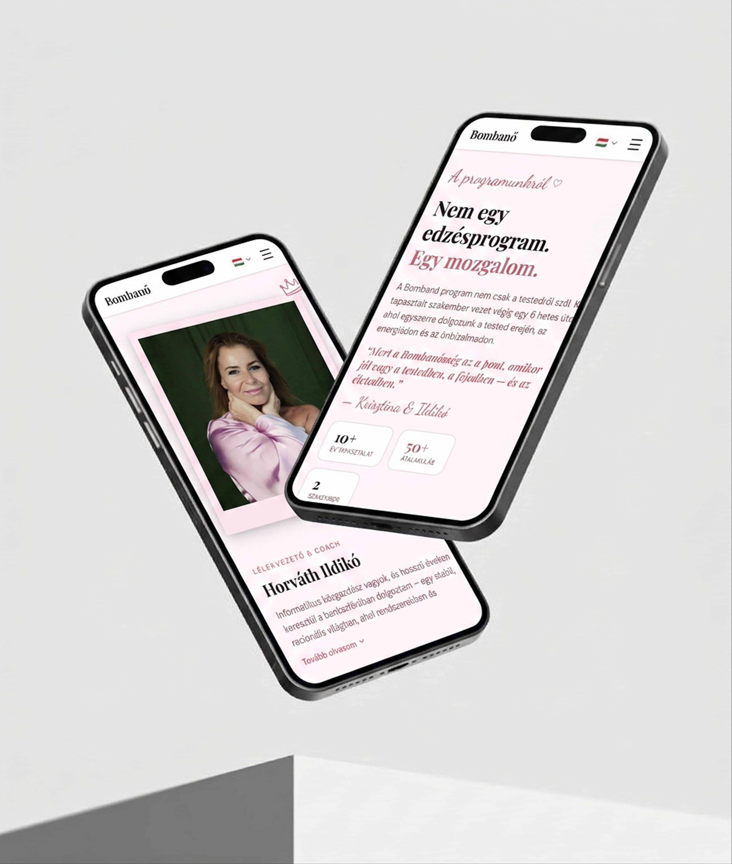 Bombanő — mobile pages